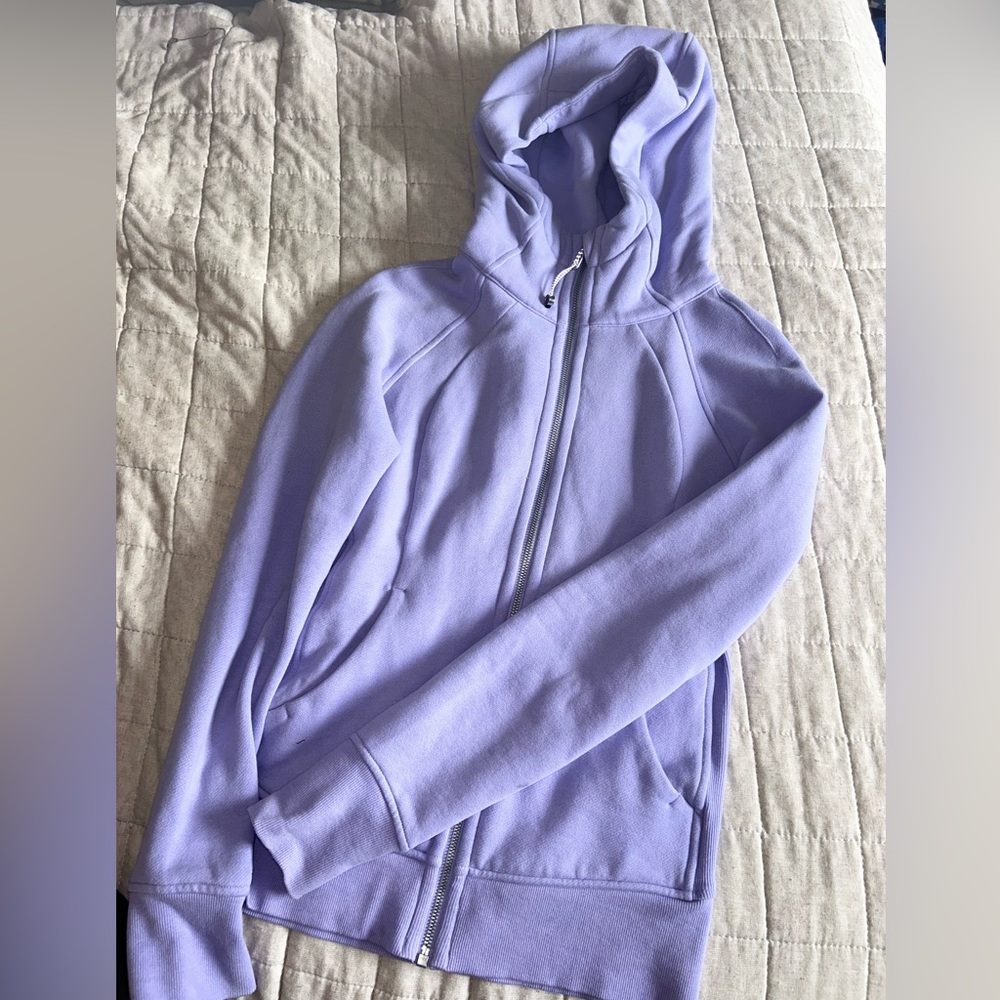 Lululemon Scuba Full Length Full Zip Light Purple Size 4